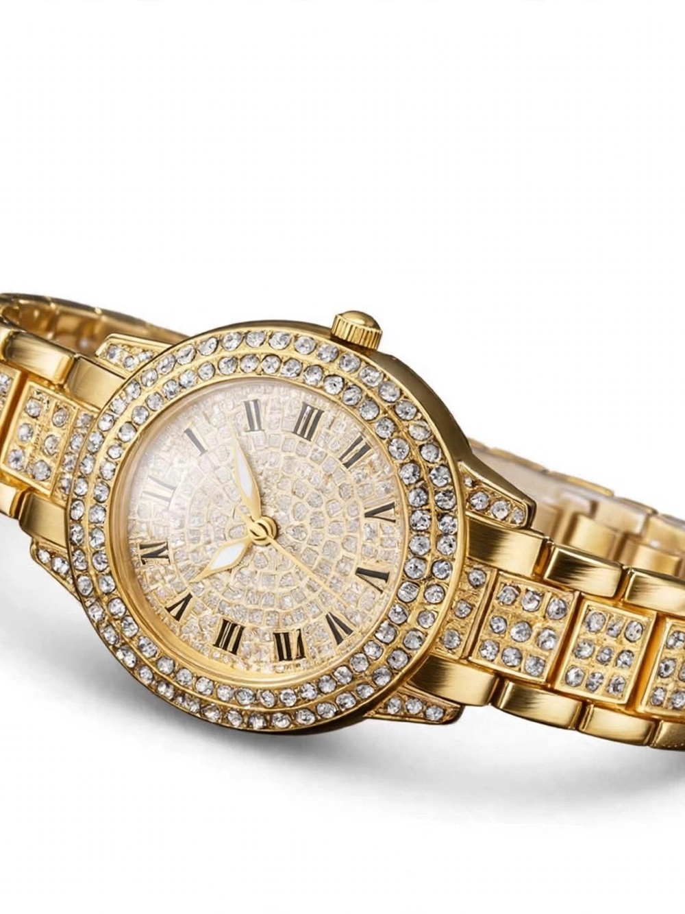 Women's Gold Crystal Accent Bracelet Watch